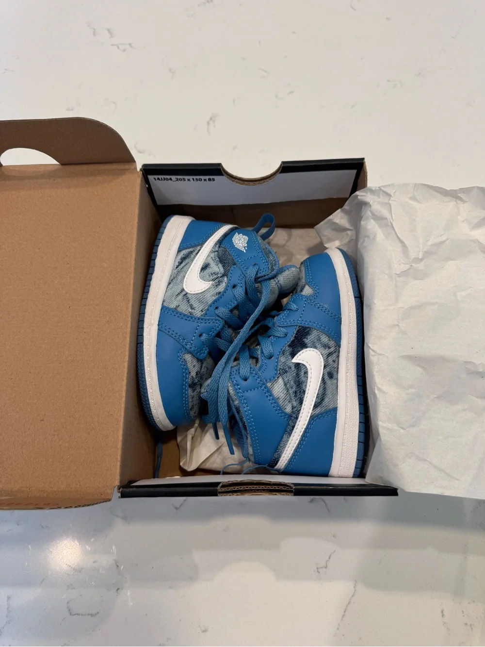 AIR JORDAN 1 MID TD 'WASHED DENIM' DM8950-400 size 7C